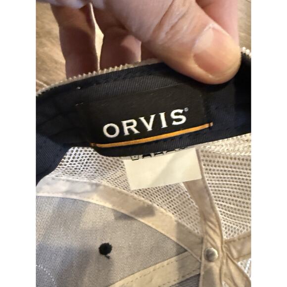 Orvis Manchester Vermont Mens Blue Adjustable SnapBack Trucker Hat Baseball Cap - Picture 8 of 9